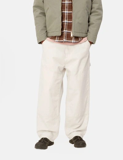 Carhartt Off-white Wide Panel Trousers In Grey