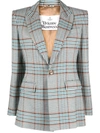 Vivienne Westwood Checked Single-breasted Blazer In Blue