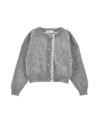 Monnalisa Lace-trimmed Wool Cardigan In Grey