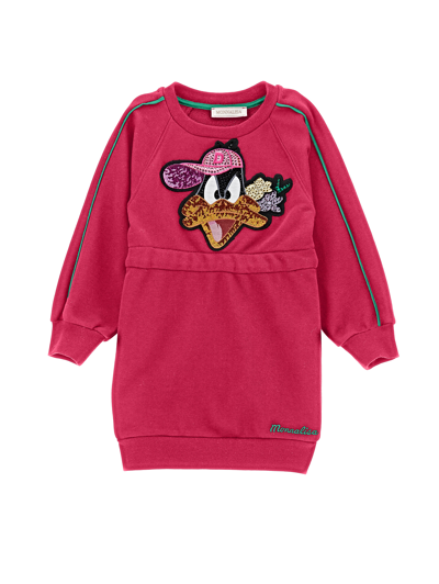 Monnalisa Kids'   Daffy Duck Sweatshirt Dress In Lilac