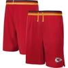 OUTERSTUFF RED KANSAS CITY CHIEFS COOL DOWN TRI-COLOR ELASTIC TRAINING SHORTS