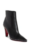 Christian Louboutin Vidura 85 Embellished Leather Ankle Boots In Bk01 Black