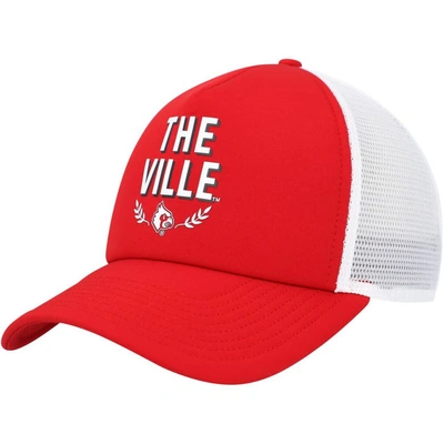 Adidas Originals Adidas Red Louisville Cardinals Phrase Foam Front Trucker Adjustable Hat