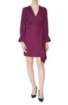 JULIA JORDAN RUFFLE DETAIL LONG SLEEVE DRESS