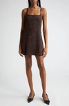 Courrèges Tortoiseshell Effect Sleeveless Mini Dress In Havana/ Tortoise