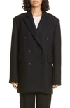 LOULOU STUDIO KOON DOUBLE BREASTED WOOL & CASHMERE BLEND BLAZER