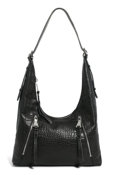 Aimee Kestenberg The Day Dream Leather Hobo Bag In Black Croco