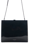 Saint Laurent Small Sac Patent Shoulder Bag In Black