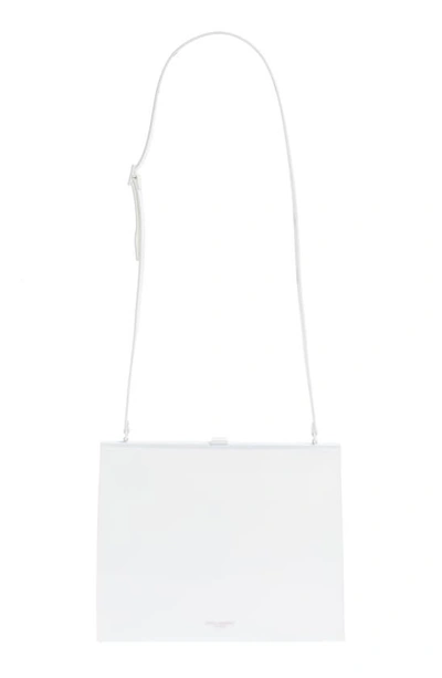 Saint Laurent Small Sac Patent Shoulder Bag In White Powder