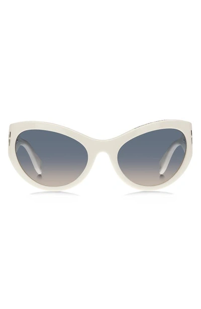 Marc Jacobs 61mm Wrap Cat Eye Sunglasses In Ivory