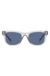 Polaroid 51mm Polarized Square Sunglasses In Grey/ Blue Polarized