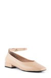 Seychelles Pumpkin Ankle Strap Square Toe Pump In Beige