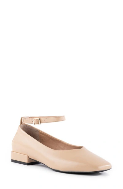 Seychelles Pumpkin Ankle Strap Square Toe Pump In Beige