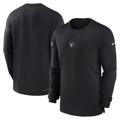 Nike Black Las Vegas Raiders 2023 Sideline Performance Long Sleeve T-shirt