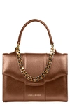 Liselle Kiss Meli Leather Top Handle Bag In Bronze