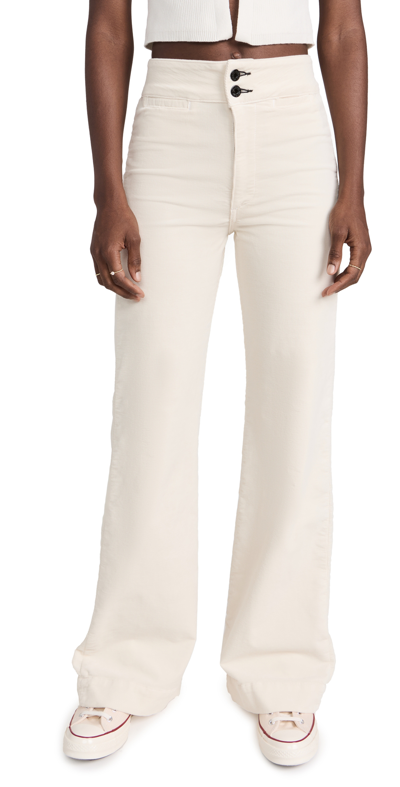 Askk Ny Brighton Wide Leg Pants In Winter White