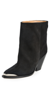 Isabel Marant Ladel Suede Bootie In Black