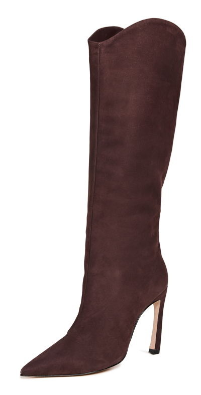 Schutz Maryana Sculpt Boots In Dark Chocolate