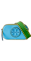 TORY BURCH MILLER POP EDGE MINI CROSSBODY BAG BLUE AZURE ONE SIZE