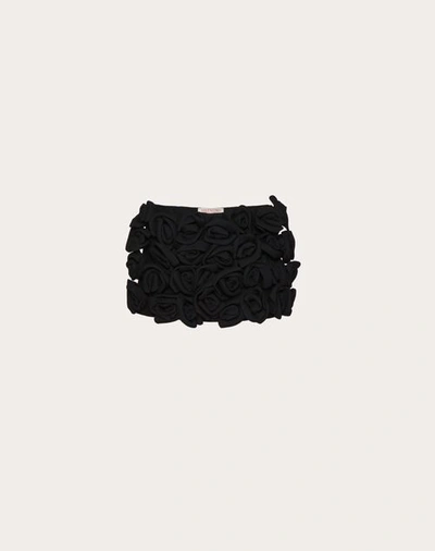 Valentino Crepe Couture Minirock Frau Schwarz 36 In Black