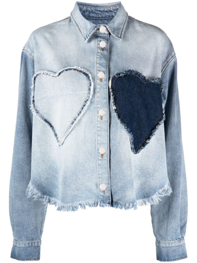 Natasha Zinko Denim Heart Shirt In Blue