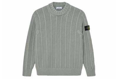 Pre-owned Stone Island Pure Wool Sweater Sage