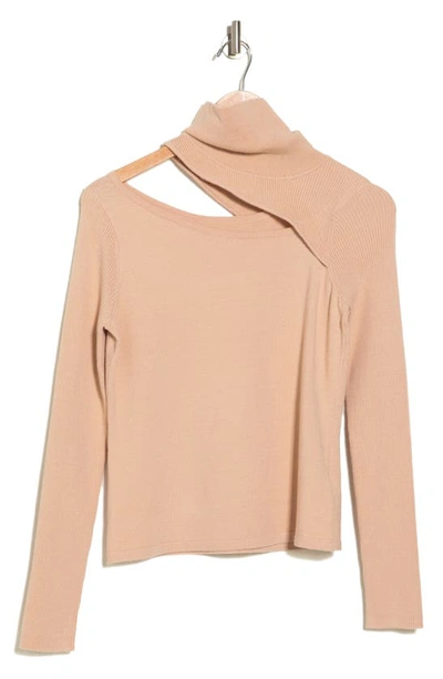 L Agence Everlee Cutout Sweater In Walnut