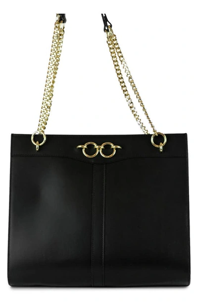 Persaman New York Anabelle Leather Tote In Black