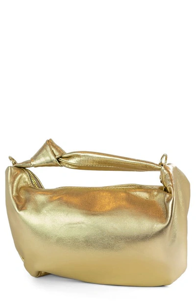 Persaman New York Clemence Leather Shoulder Bag In Gold