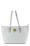 Persaman New York Pipa 67 Leather Tote In White