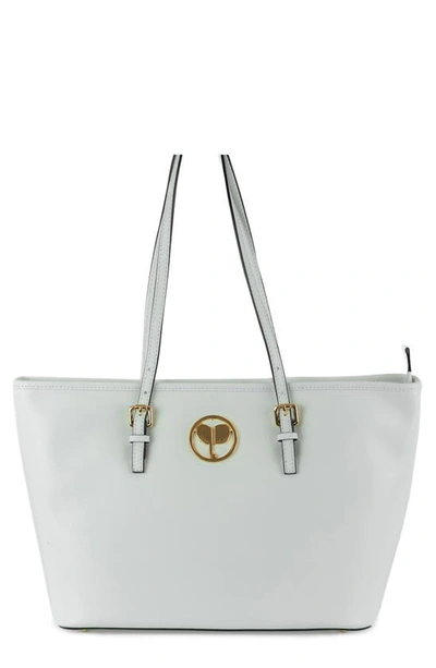 Persaman New York Pipa 67 Leather Tote In White
