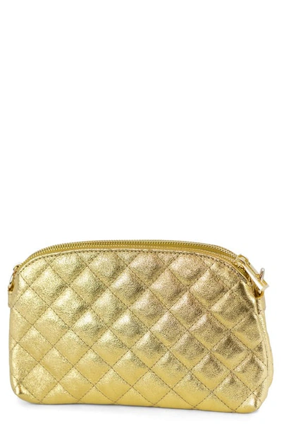 Persaman New York Rory 50 Quilted Clutch In Gold