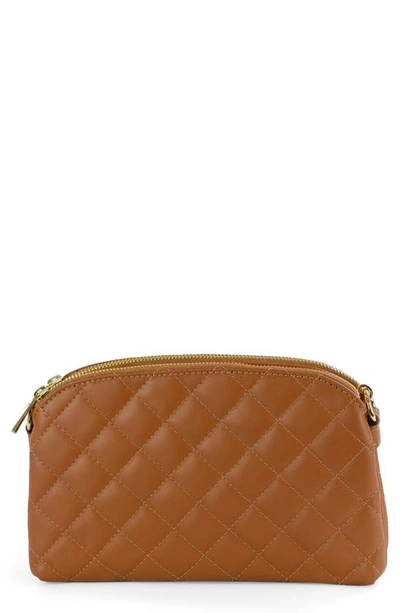 Persaman New York Rory 50 Quilted Clutch In Saddle