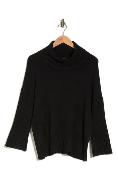 Cyrus Ribbed Turtleneck Sweater In Black