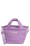 Marc Jacobs Quilted Nylon Mini Tote Bag In Regal Orchid