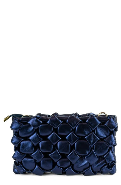 Persaman New York Lucille Quilted Leather Satchel In Metallic Blue
