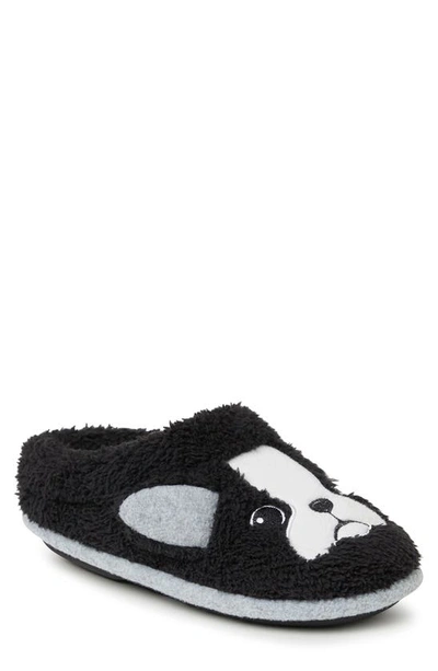 Dearfoams Kids' Peyton Animal Clog Slipper In Black