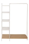 Honey-can-do Clothing Rack With Shelving Unit In White/ Ash