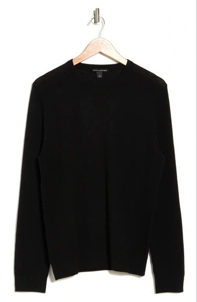 Autumn Cashmere Crewneck Wool Blend Sweater In Black