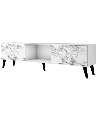 Manhattan Comfort Doyers Tv Stand In White