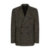 DOLCE & GABBANA DOUBLE-BREASTED JERSEY JACKET IN WOOL AND COTTON