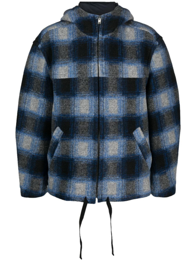 Isabel Marant Checked Zipped Jacket In Blue