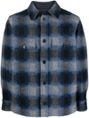 Isabel Marant Marant Kervon Checkered Overshirt In Blue