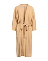 JUCCA JUCCA WOMAN OVERCOAT & TRENCH COAT CAMEL SIZE 6 VISCOSE, ELASTANE