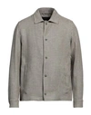 HERNO HERNO MAN JACKET MILITARY GREEN SIZE 40 LINEN, COTTON