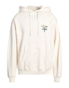 Drôle De Monsieur Beige Hoodie With Front And Rear Logo In Beige