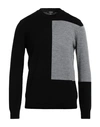 +39 Masq Man Turtleneck Black Size 38 Merino Wool In Black