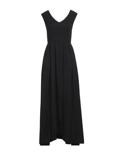 Closet Woman Maxi Dress Black Size 8 Polyester, Metallic Fiber, Elastane