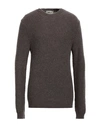 Irish Crone Man Sweater Khaki Size M Acrylic, Alpaca Wool, Polyamide, Virgin Wool In Beige