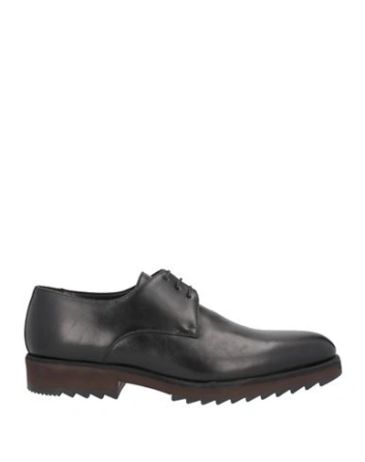 A.testoni A. Testoni Man Lace-up Shoes Black Size 8 Calfskin